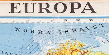 SKOLKARTA, "Europa", 1900-talets andra hälft.