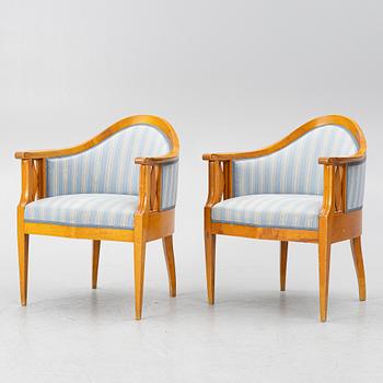 A pair of armchairs, Nordiska Kompaniet, first half of the 20th century.