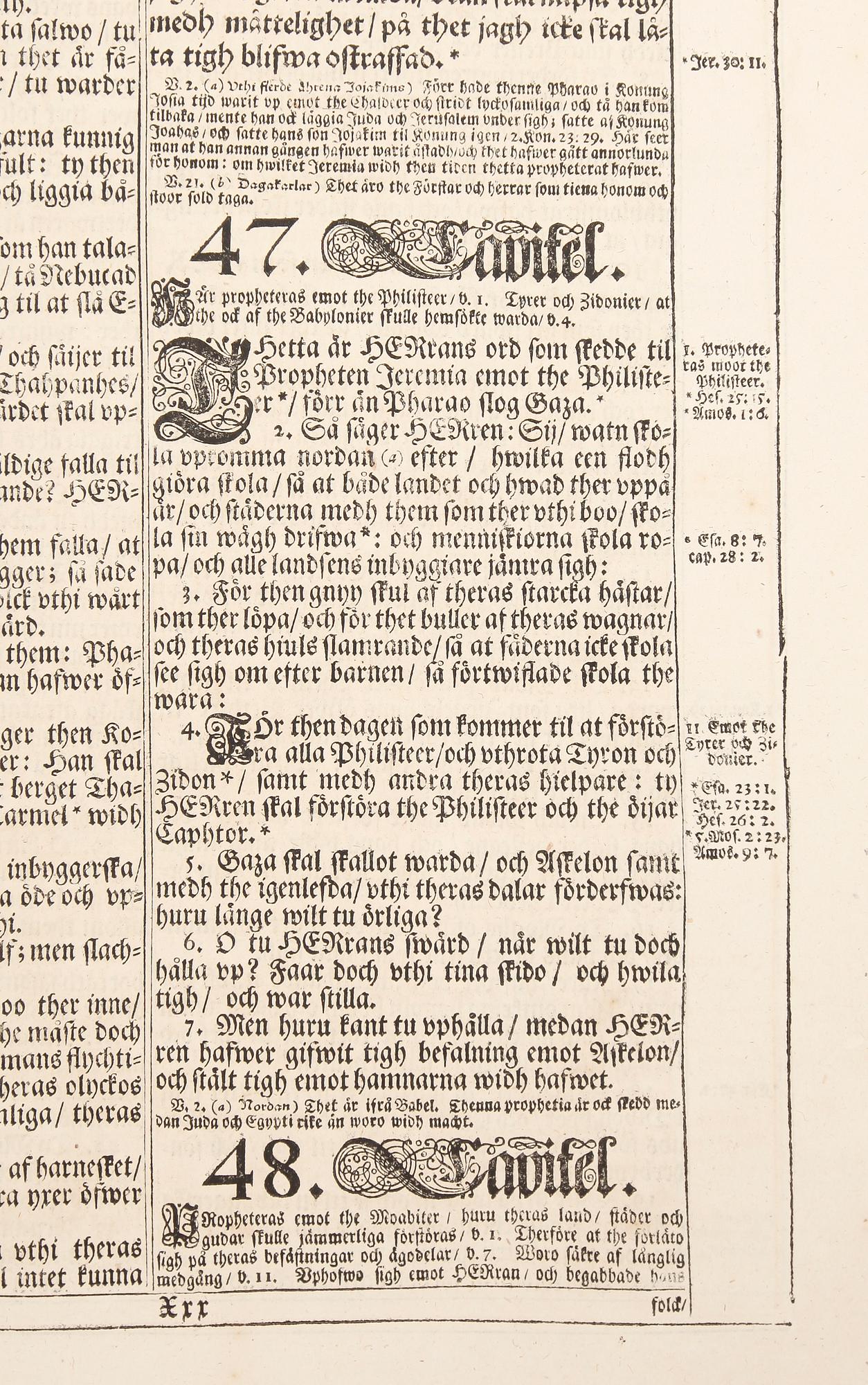 KARL XII:s BIBEL, "Biblia, thet är all then heliga skrift på swensko....", Stockholm 1702-1703.