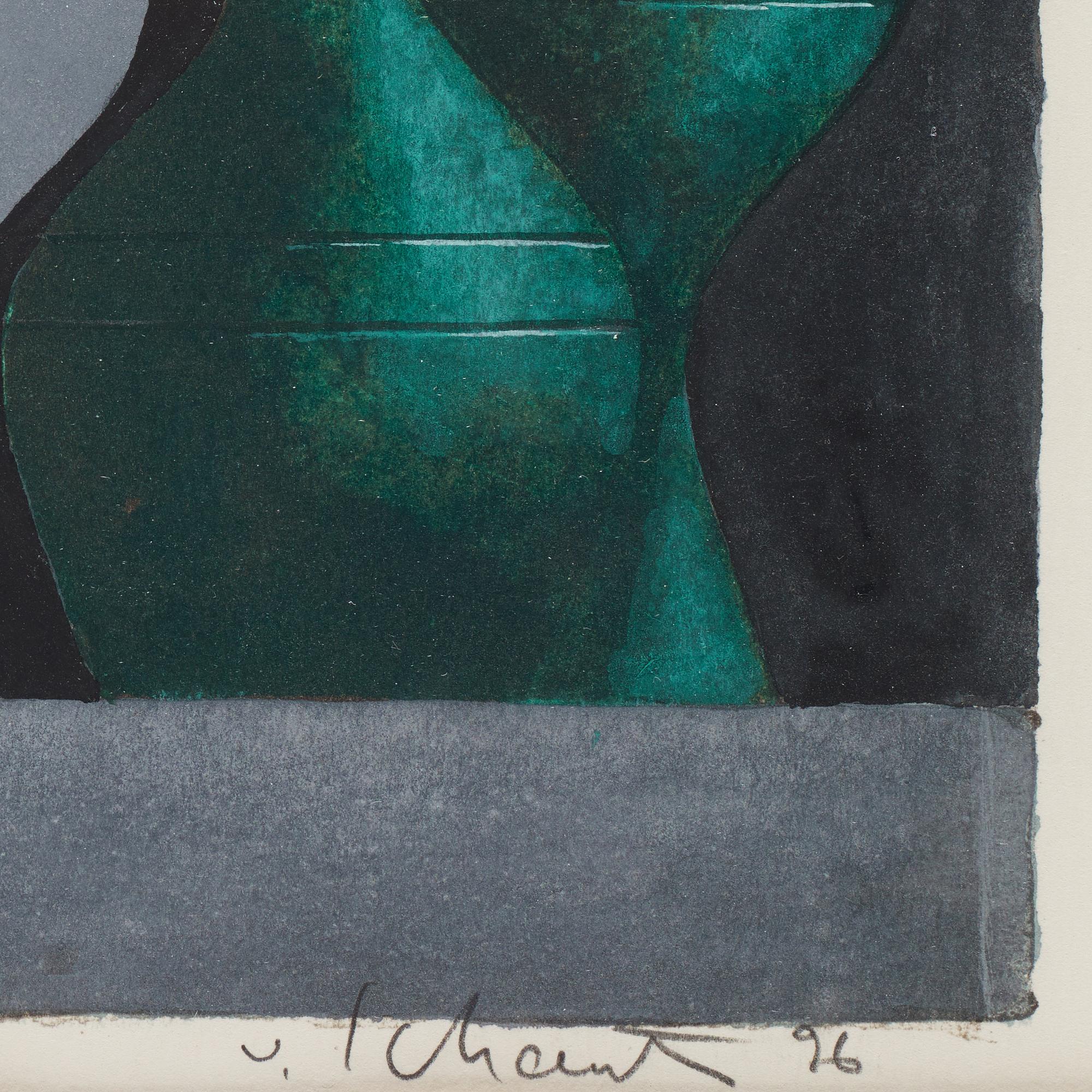 Philip von Schantz, gouache, signed and dated -96.