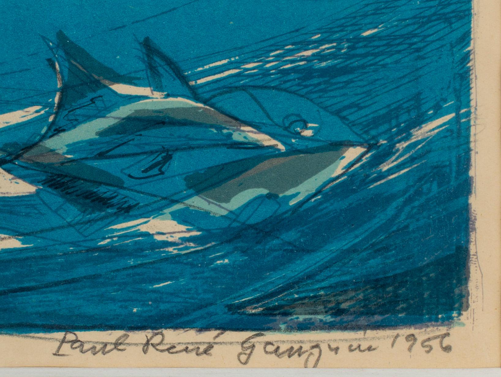 PAUL RENÉ GAUGUIN, Färglitografi, signerad och daterad 1956.