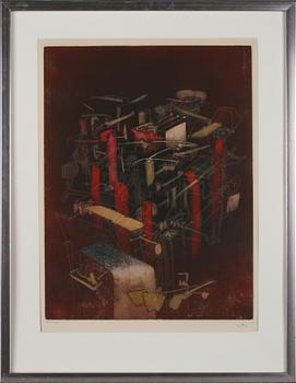 ROBERTO MATTA, färgetsning, signerad och numrerad 25/100.