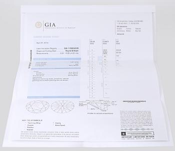 RING, 18K vitguld med briljantslipad diamant 1.02 ct. Vikt 5,0 gram.