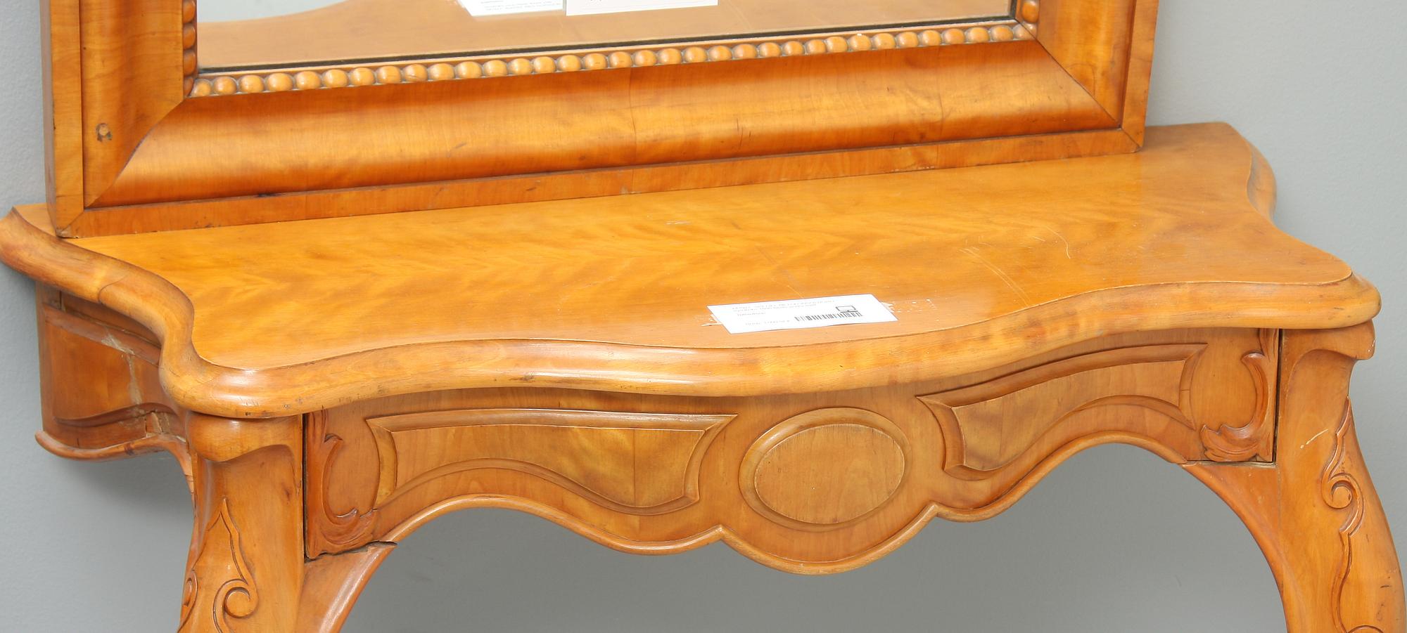 SPEGEL MED KONSOLBORD, nyrokoko 1800-talets andra hälft.