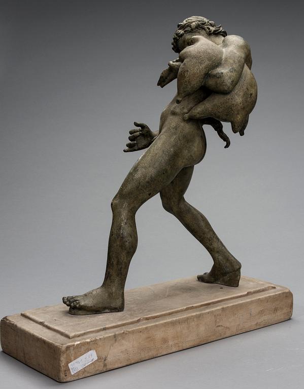 SKULPTUR, patinerad brons och sten, 1900-talets första hälft.