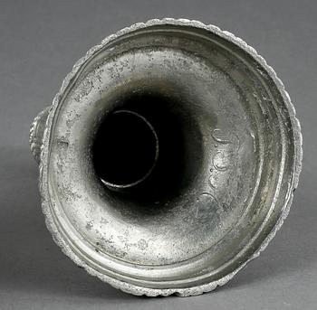 LJUSSTAKE, tenn, gustaviansk, sent 1700-tal.
