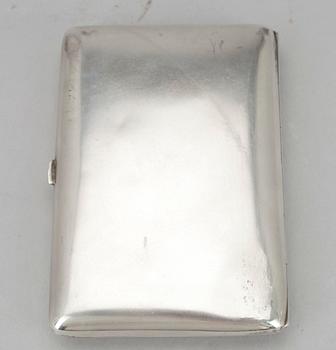 CIGARRETUI, silver, finska importstämplar 1928, vikt 164g.