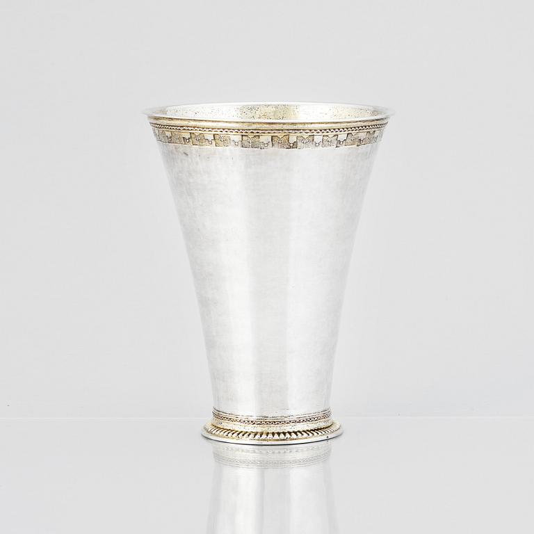 A silver beaker by Carl Beck (1717-1736), Stockholm 1732.