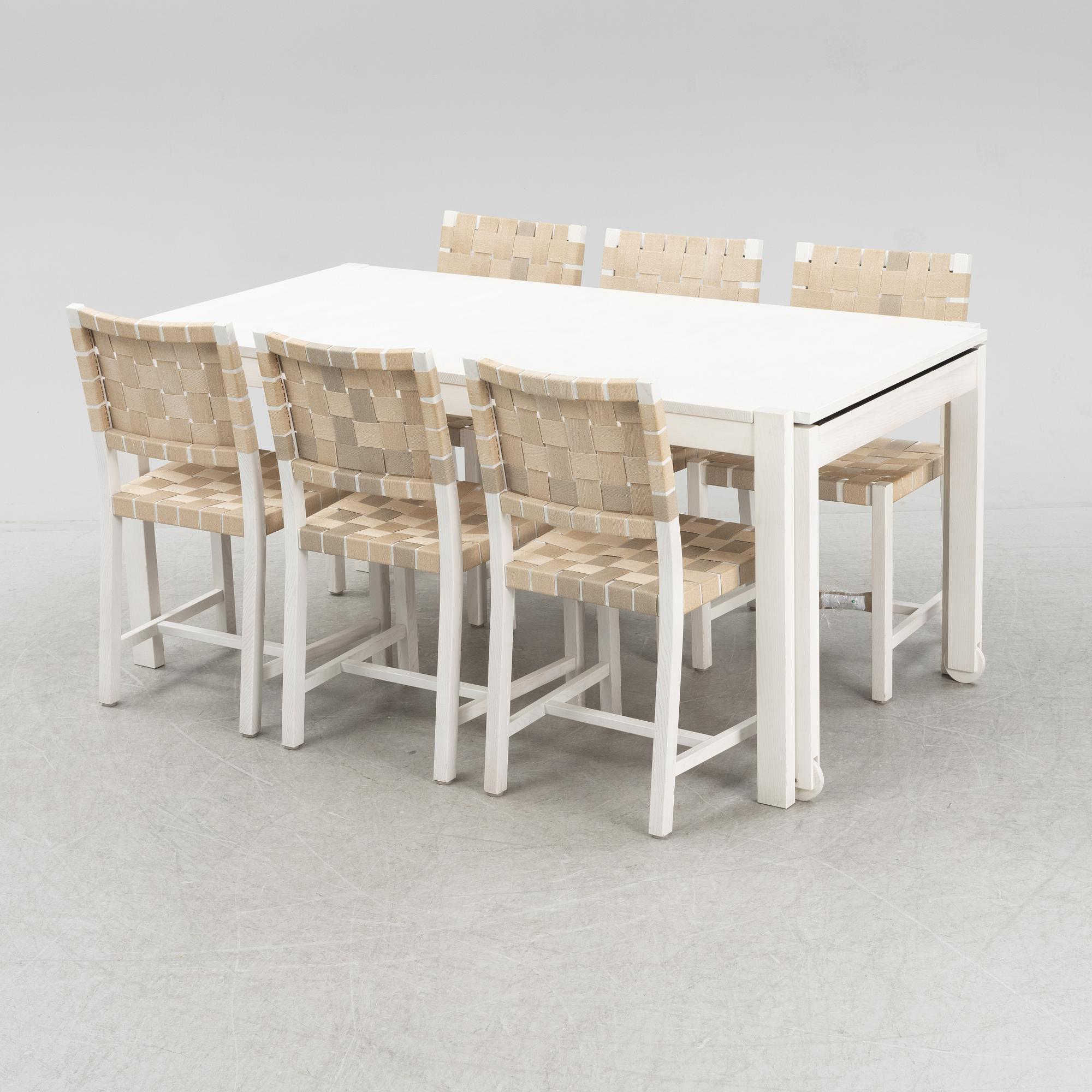 Kerstin Olby, a set of 6 'Lin' chairs and a 'No Limit' dining table, 21st Century.