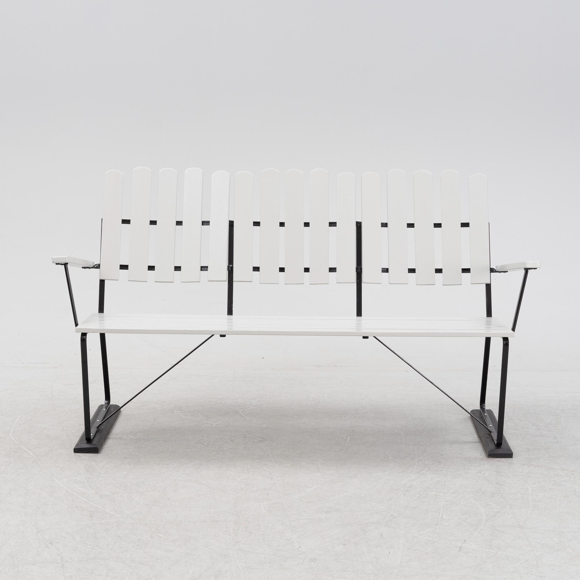 Arthur Lindquist, a model 'A2' garden sofa, Grythyttan Stålmöbler.
