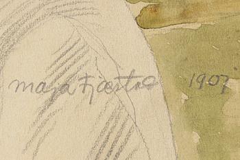 Maja Fjaestad, Portrait of Maja Hallén, née Lindström (the artist's sister).