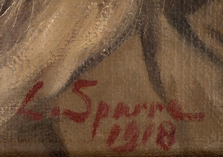 LOUIS SPARRE, olja på duk, sign o dat. 1918.