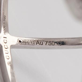 Gucci, sormus, "GG Running" 18K valkokultaa ja timantteja.