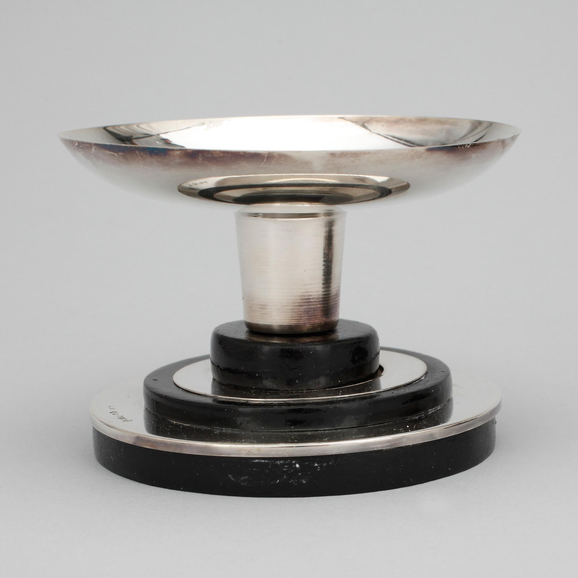 LJUSSTAKAR, ett par, silver, art deco, GAB Stockholm 1946.