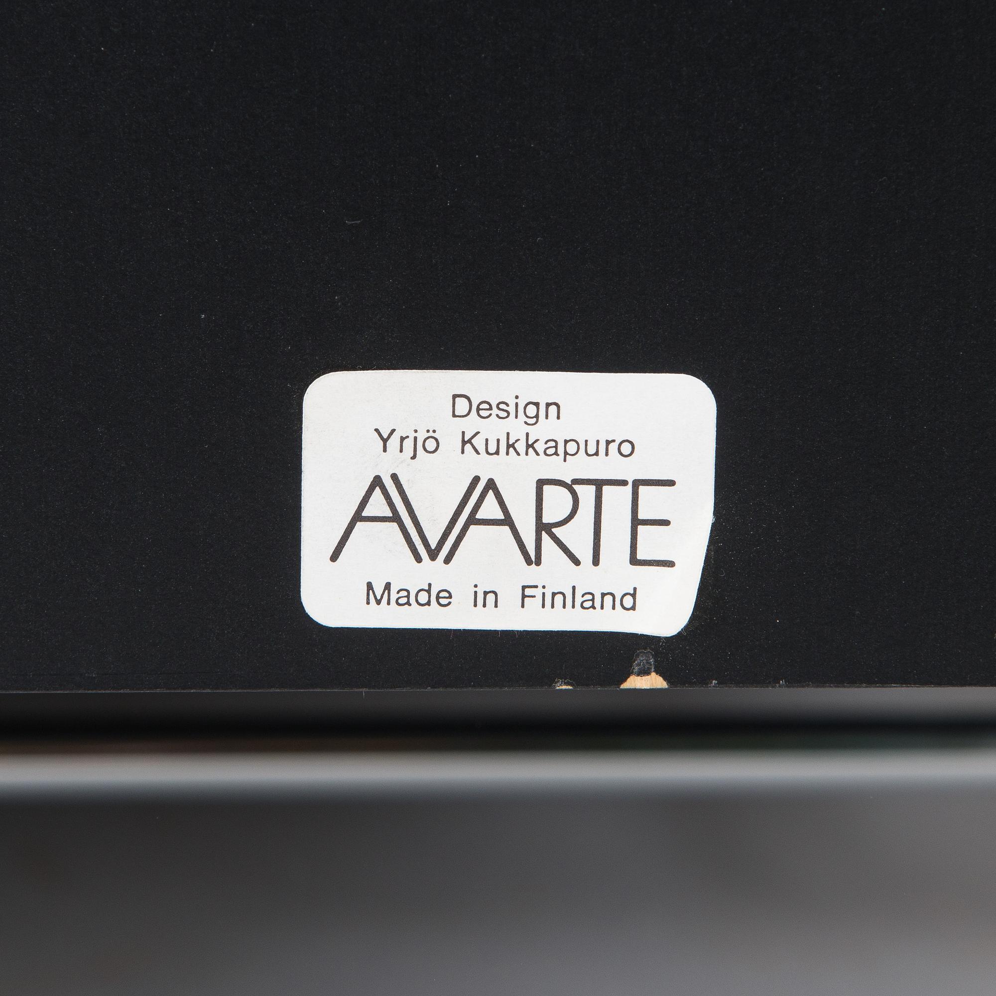 Yrjö Kukkapuro, Nojatuoli, "Experiment", Avarte, 1980-luku.