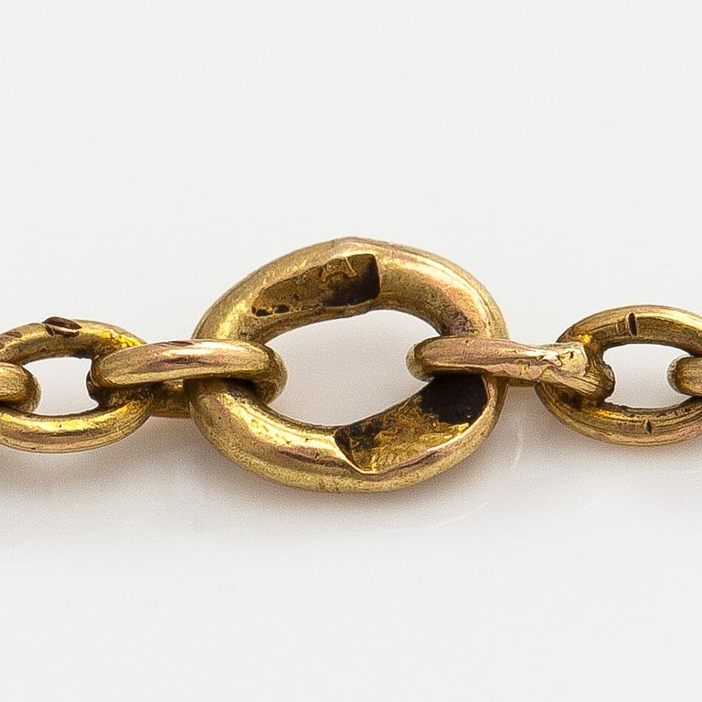 Kultanapit, 14K (56) kultaa, emalia, Pietari, vuosidan vaihde 1800/1900.