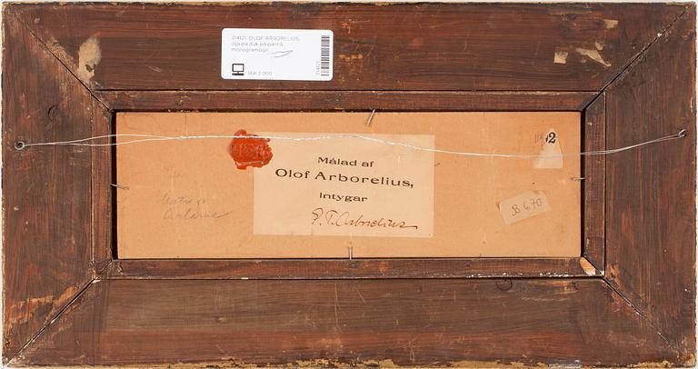 OLOF ARBORELIUS, olja på papper, monogramsign.