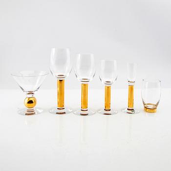 Gunnar Cyrén, 22-piece "Nobel" glass set, Orrefors.