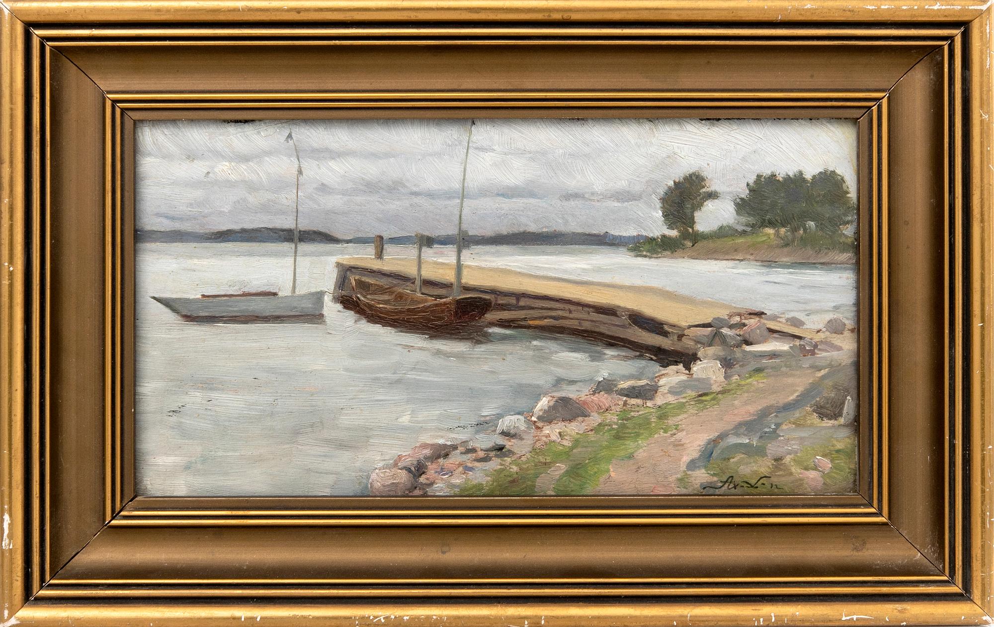 Axel Lindman, oil on panel signed.