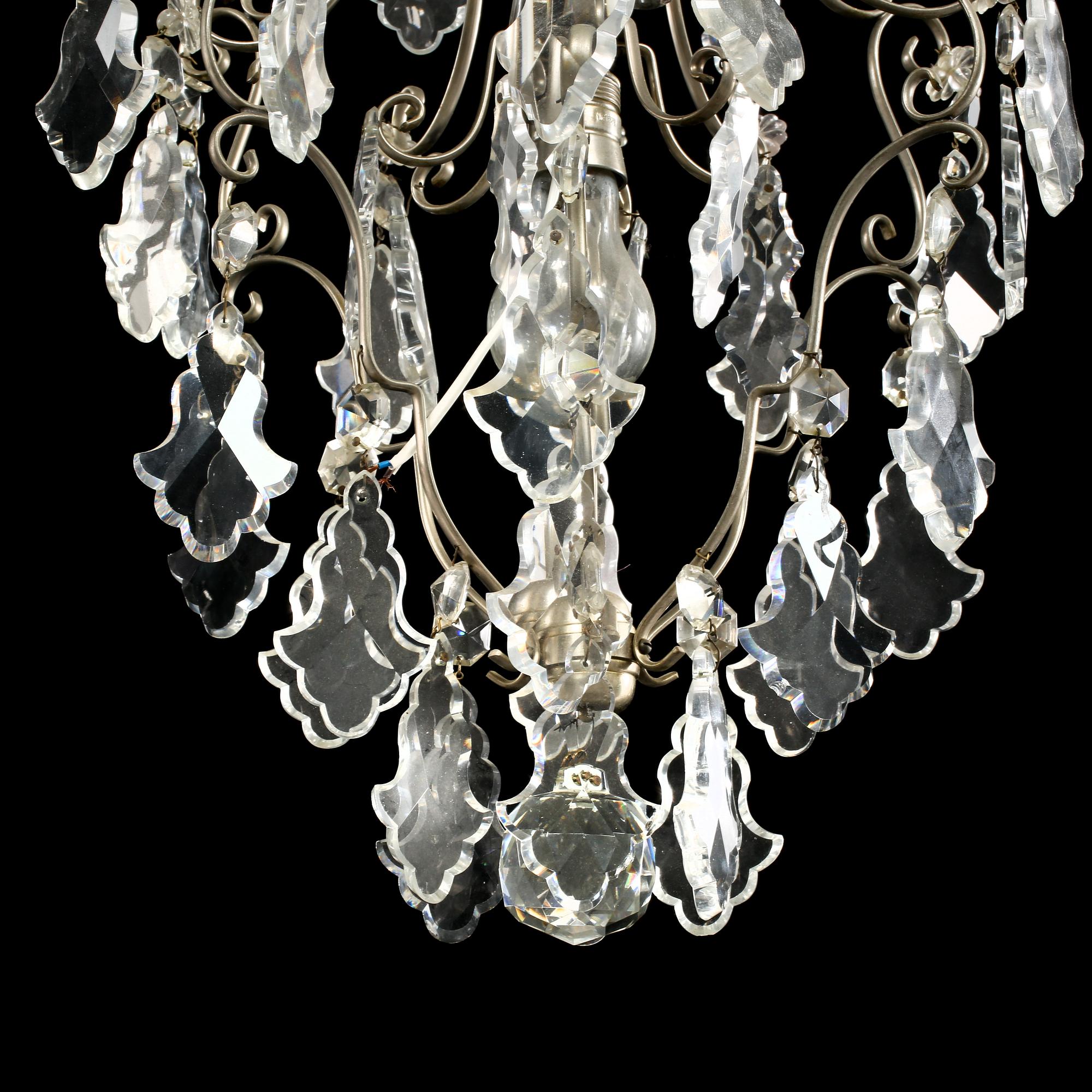 LJUSKRONA, rokokostil, 1900-talets andra hälft, höjd 82 cm.