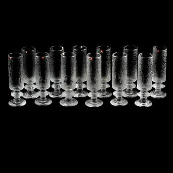 CHAMPAGNEGLAS, 12, st,  "Senator", Timo Sarpaneva, Iittala, 1900-tal.