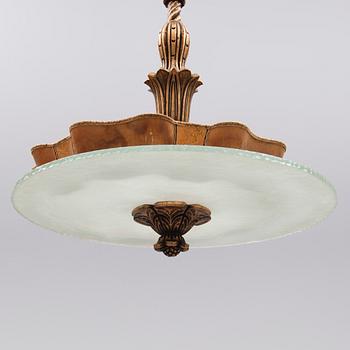 TAKLAMPA, 1900-talets första hälft, höjd ca 74 cm.