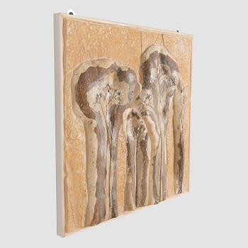 Francesca Mascitti-Lindh, relief "Le piante", stengods, signerad FML.