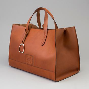A leather proprietor bag by Ralph Lauren.