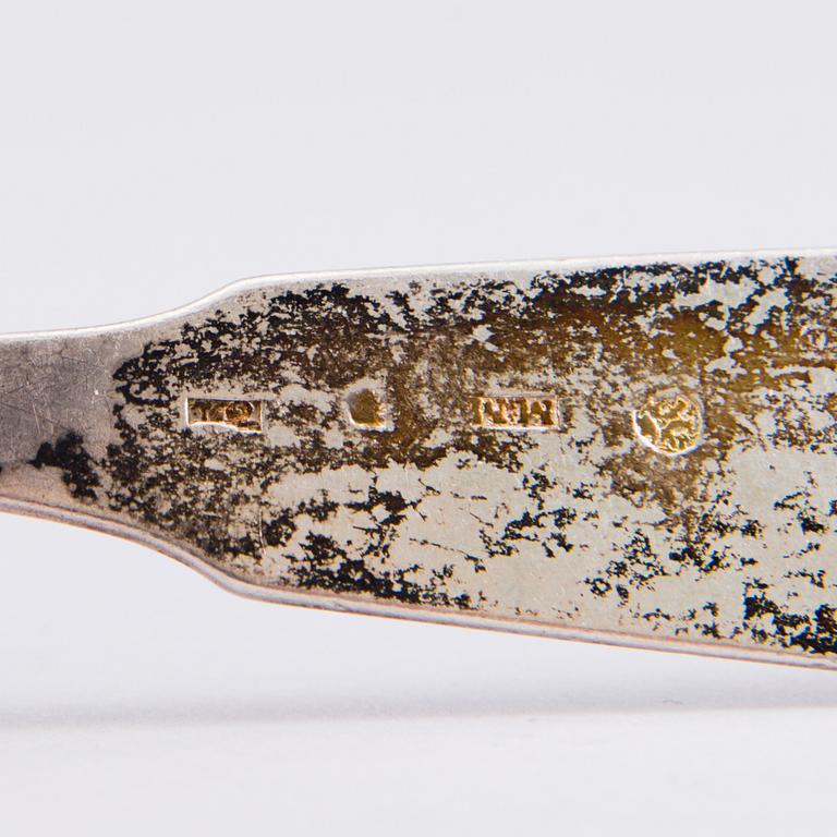 RUOKALUSIKOITA, 8 kpl, hopeaa, Ruotsi/Suomi, 1700-1800-luku.