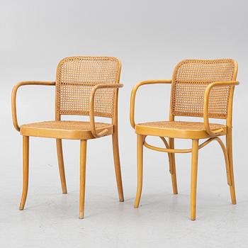 A matched pair of armchairs from Thonet, circa 1900 and late 20th Century.