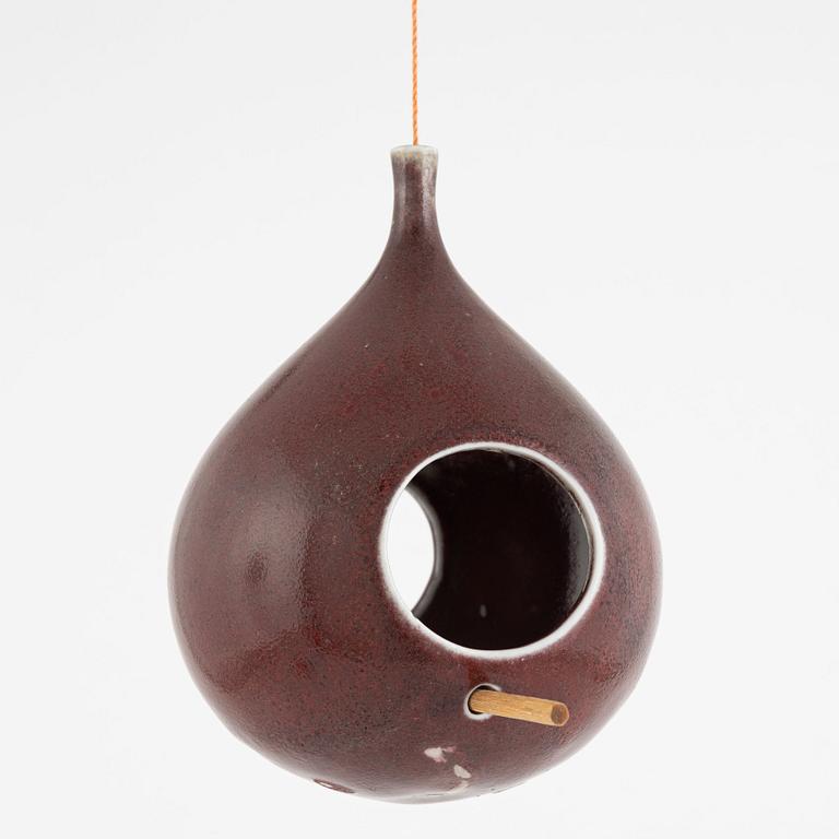 Stig Lindberg, a stoneware birdhouse, Gustavsberg Studio, Sweden, 1960s-70s.