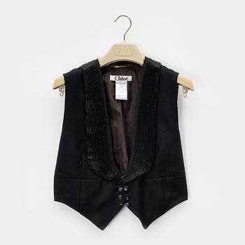 Chloé, a wool and silk vest, size 36.