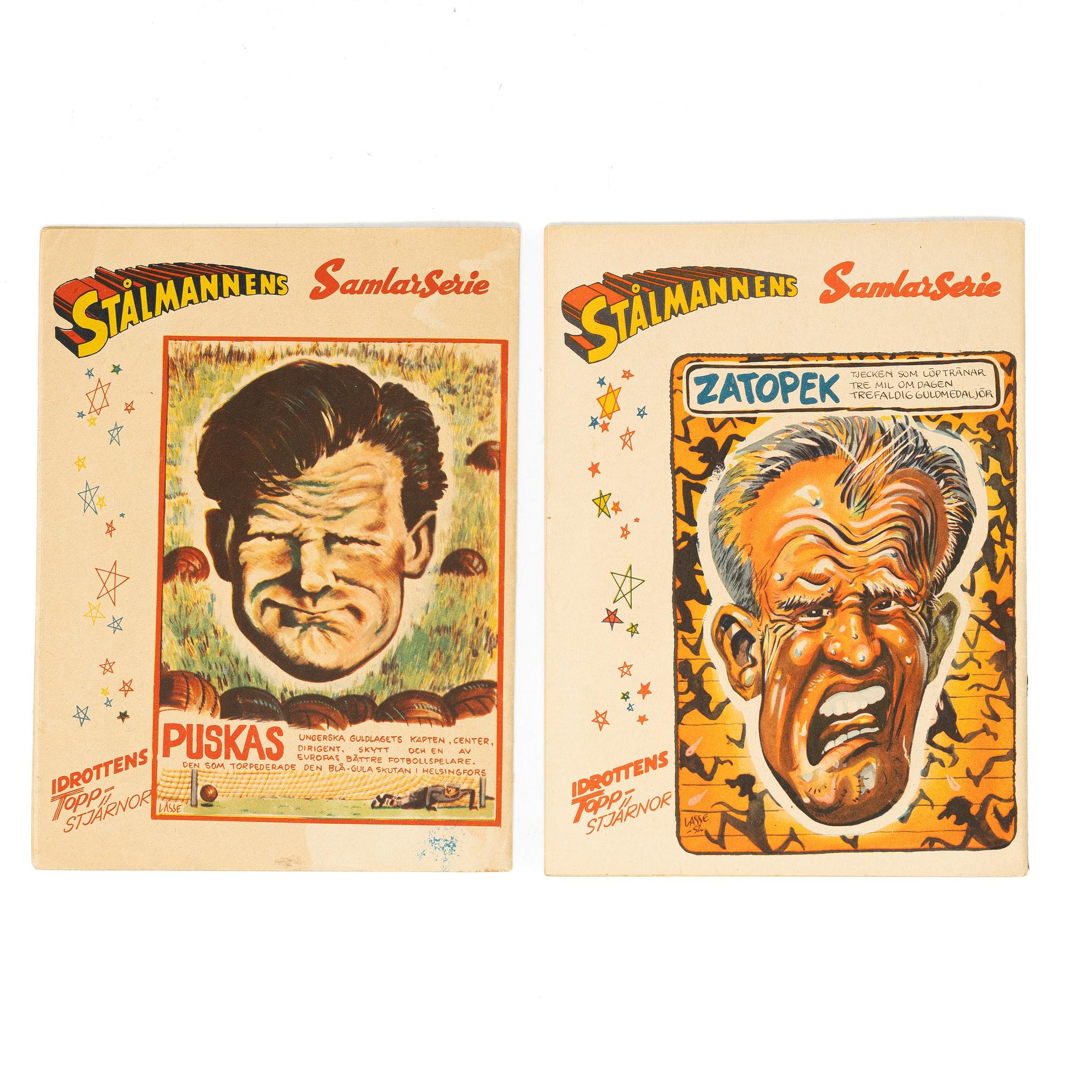 Comic books, 15, "Stålmannen", assorted years and issues, including 1953.