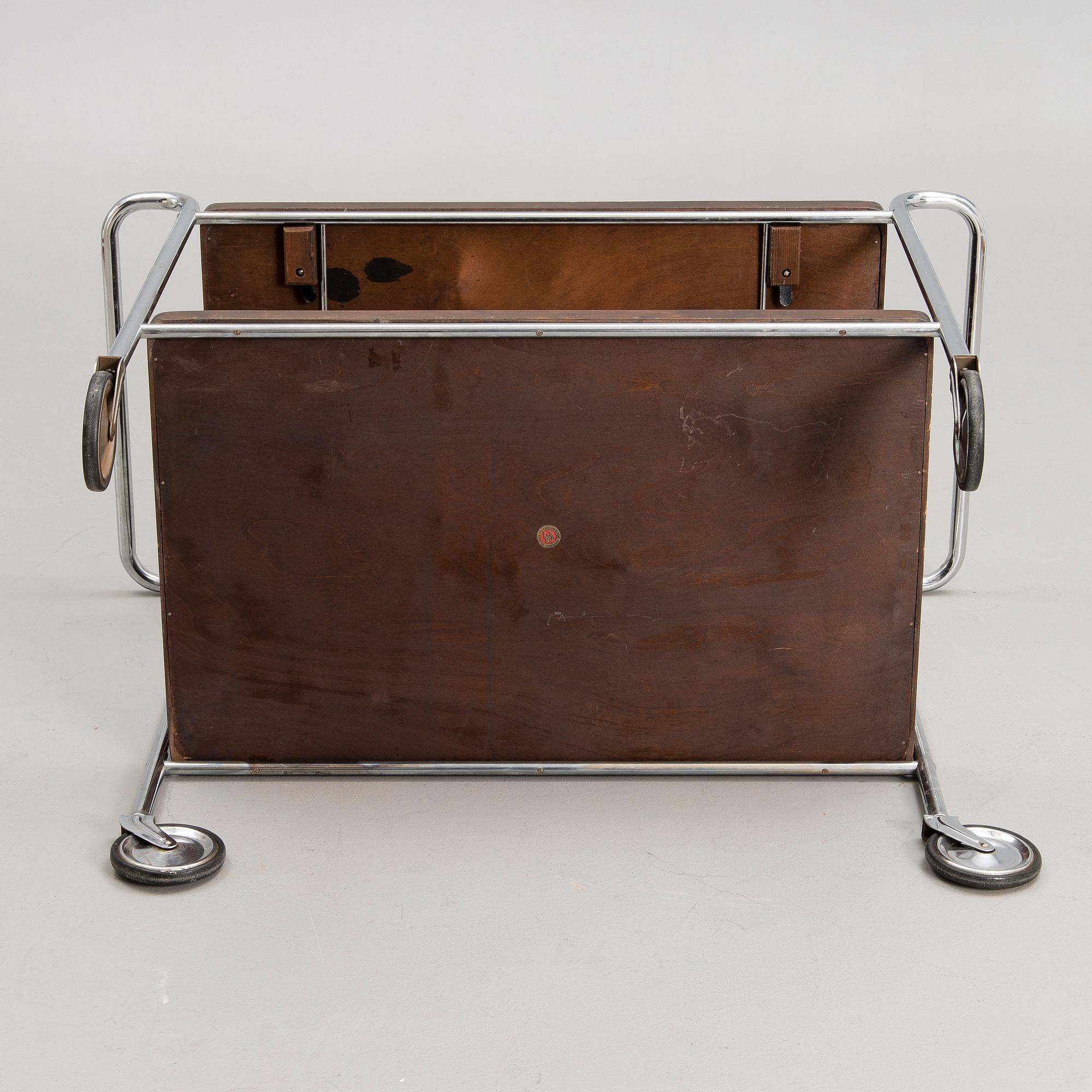 A 1930s  tea trolley Helsingin Uusi Rautasänkytehdas J. Merivaara, Finland.