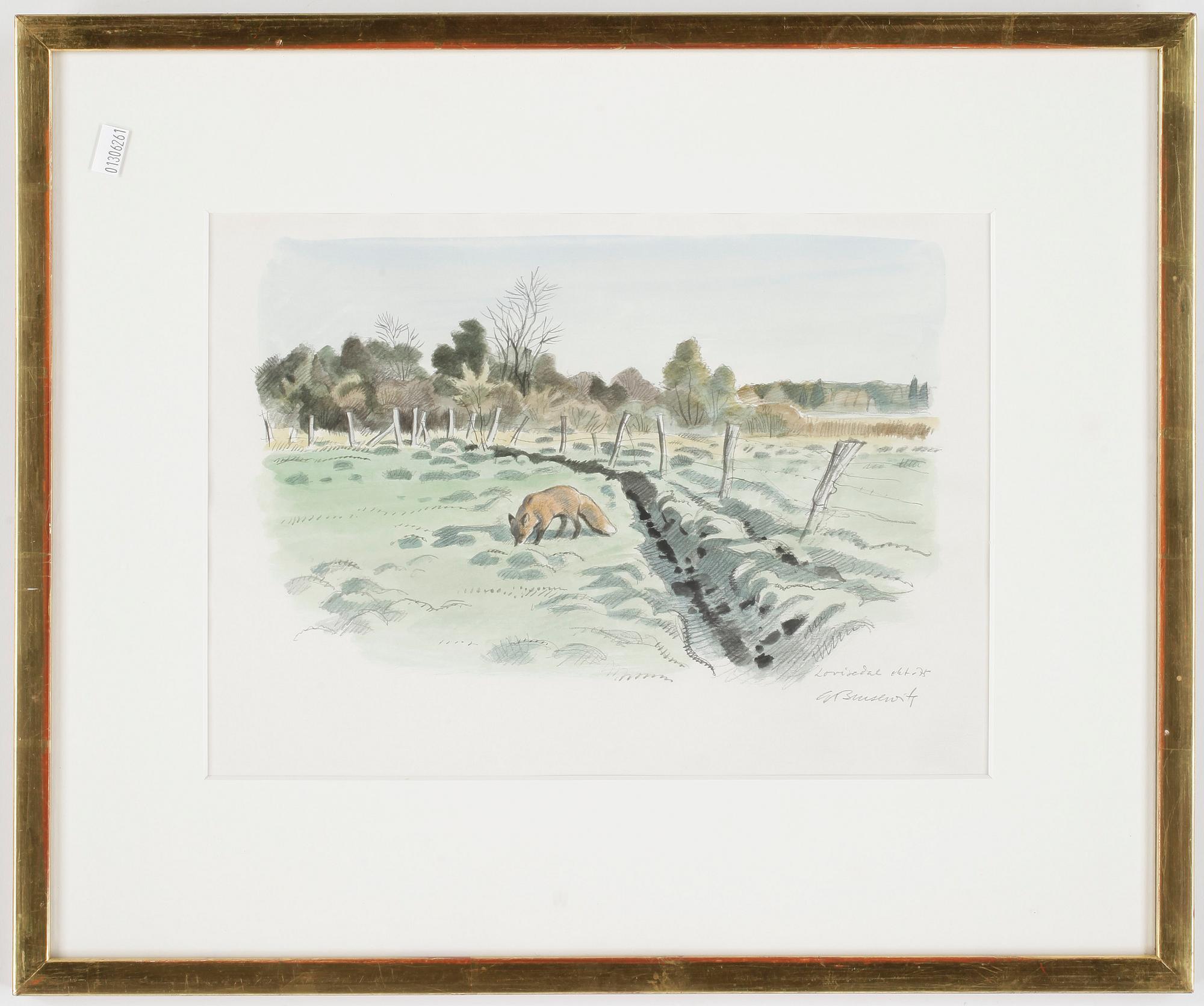 GUNNAR BRUSEWITZ, akvarell på papper, signerad, daterad -75.