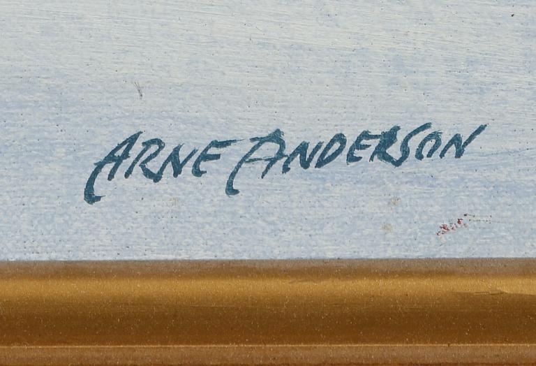 ARNE ANDERSSON, 2 st, olja på duk, signerade.