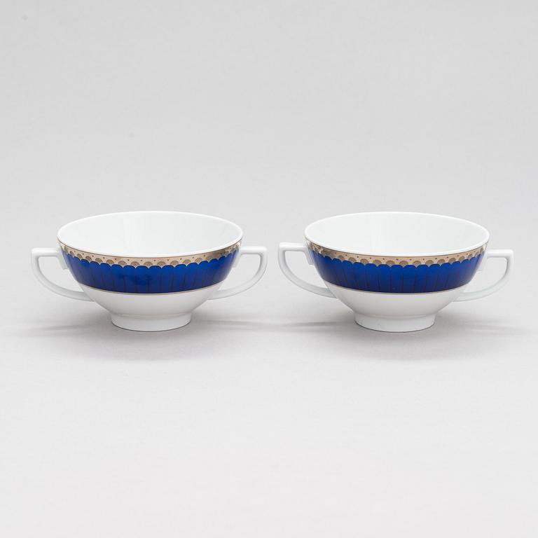 Sigvard Bernadotte, servis, 30 delar, "Marianne Royal Blue", Christineholm/Fyrklövern.