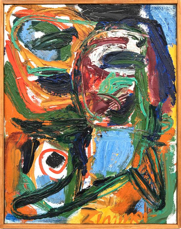 Hans Peter Zimmer, oil on canvas signed.