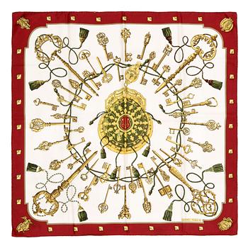 591. HERMÈS, scarf, "Les Cles".