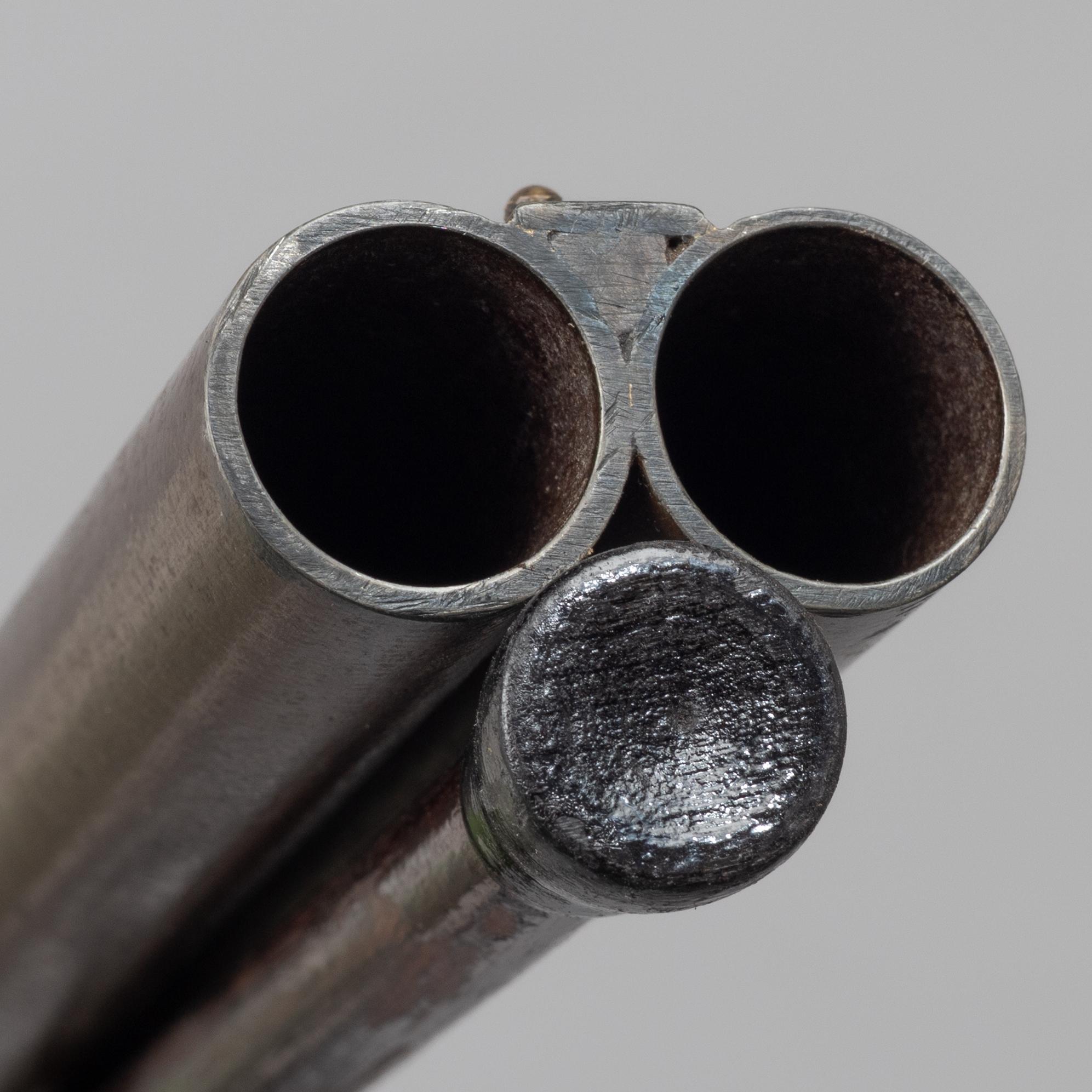 Percussion gun, double-barrelled, signed Arendt a Liège, second half of the 19th century.