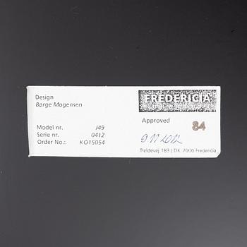 Børge Mogensen, stolar, 6 st, modell J49, Fredericia Furniture, Danmark.