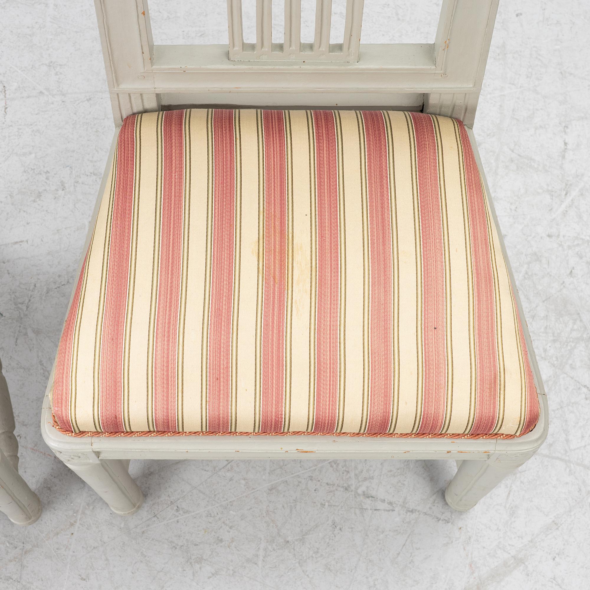 Chairs, a pair, Gustavian, Lindome, circa 1800.