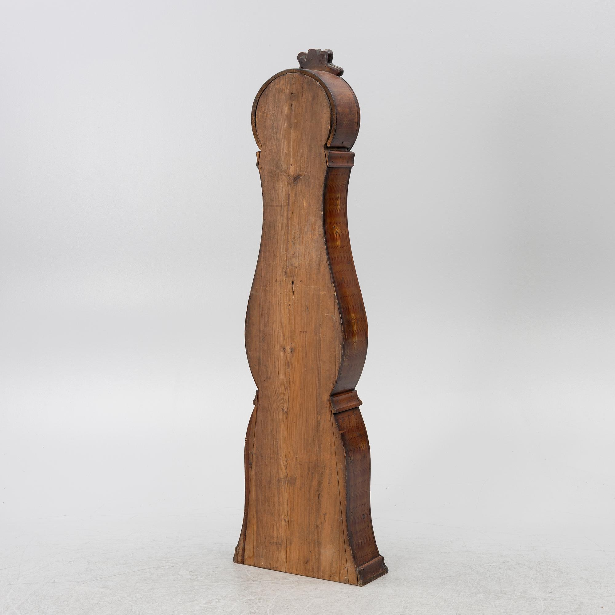 Longcase clock folk art, dated 1862.