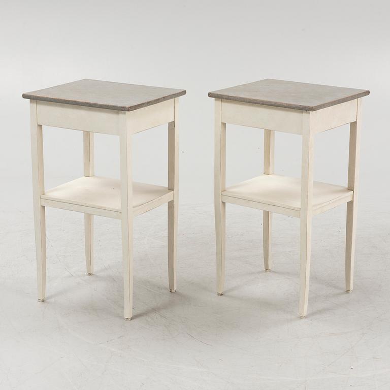 A pair of bedside tables, first half of the 20th century.