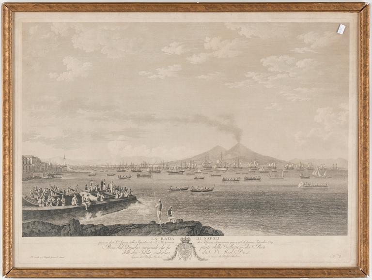 KOPPARSTICK, 3 st, efter Hackert, 1800-tal.