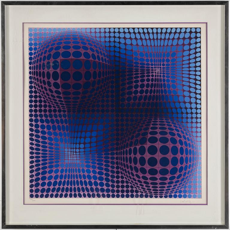 VICTOR VASARELY, six silk screens, 'Louisiana', signed Vasarely and numbered 202/275 in pencil.