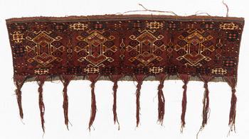 Antique Turkmen trapping, circa 189 x 48 cm.