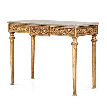 13A. A Gustavian console table, late 18th century.