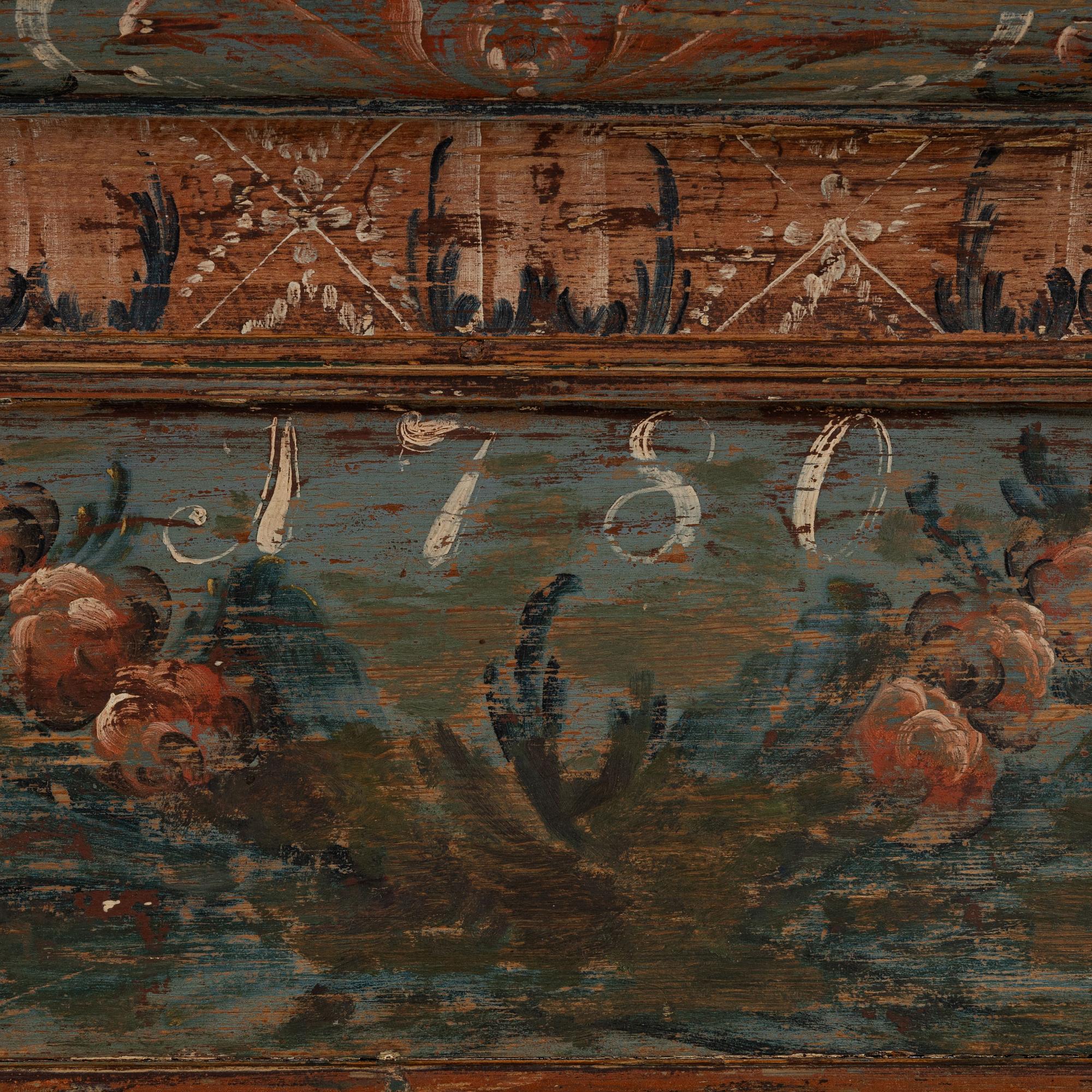 Cabinet, folk art, dated 1780.