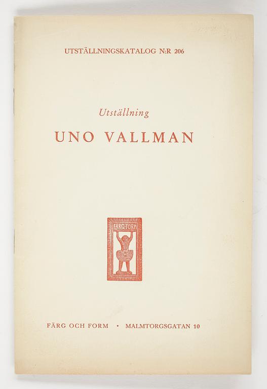 UNO VALLMAN, pastell, signerade och daterad 1950.